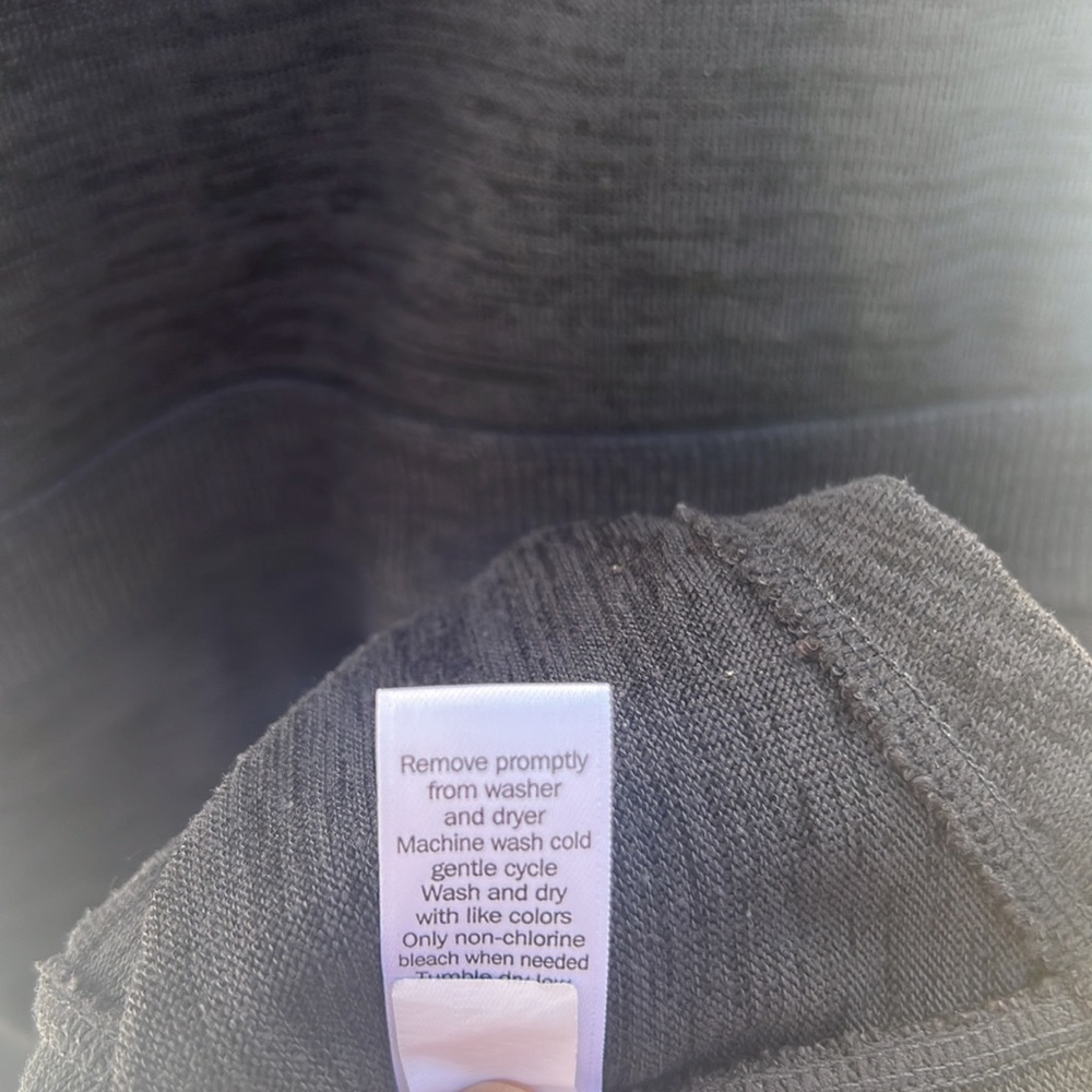 Athleta Hooded Heathered Gray Sweatshirt Dress Medium - Picture 5 of 6